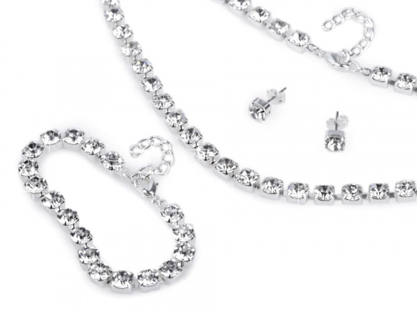 Štrasová souprava - jablonecká bižuterie