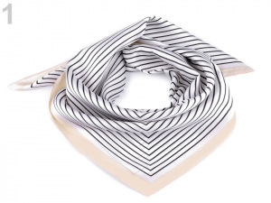 Saténový šátek s jemným proužkem 70x70 cm