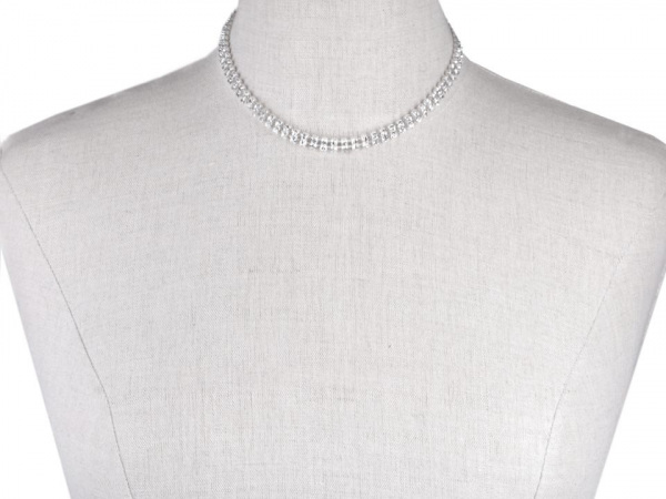 Štrasový náhrdelník dvouřadý - jablonecká bižuterie