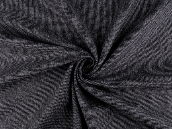 Vlněný flauš s tvídovou strukturou