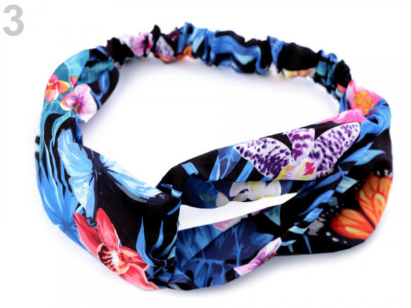 Látková čelenka pin up překřížená