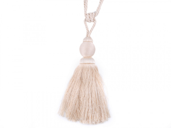 Velký dekorační úvaz / šňůra na závěsy se střapcem