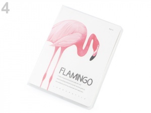 Mini zápisník linkovaný A7 plameňák Languo