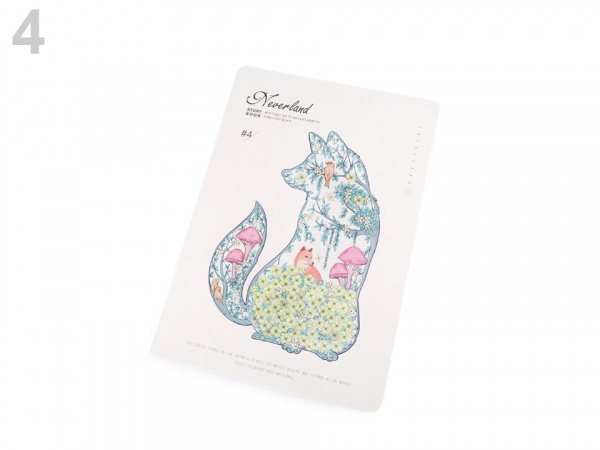 Deníček / zápisník linkovaný A6 liška, jelen, zajíc, velryba Languo