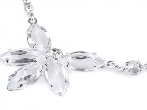 Náhrdelník a náušnice s broušenými kameny - jablonecká bižuterie