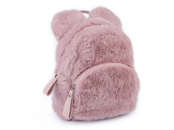 Dívčí kožešinový batoh medvídek