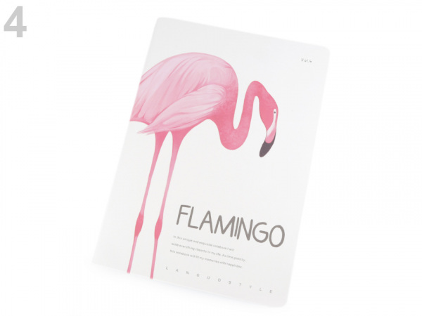 Sešit / zápisník plameňák Languo 18,5x26 cm