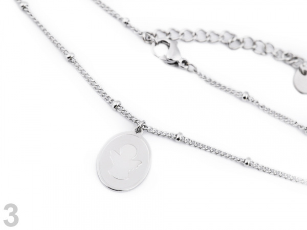 Náhrdelník z nerezové oceli křížky, madona, anděl