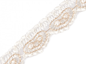 Vyšívaný prýmek na monofilu šíře 23 mm