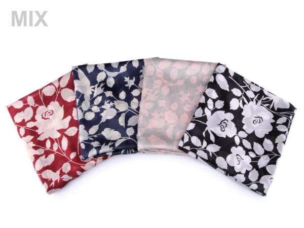 Saténová šála šípková růže 90x180 cm