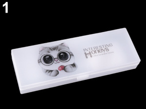 Plastový penál pes, kočka Languo 6,4x18,3 cm