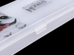 Plastový penál pes, kočka Languo 6,4x18,3 cm