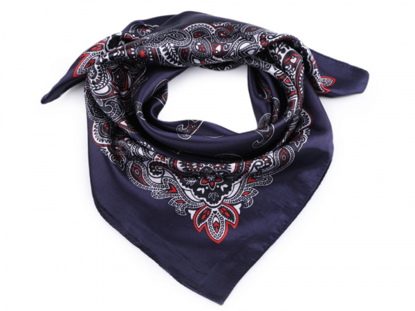 Saténový šátek paisley 60x60 cm