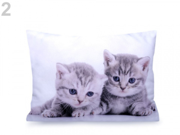 Dekorační polštář s výplní - kočka 30x40 cm