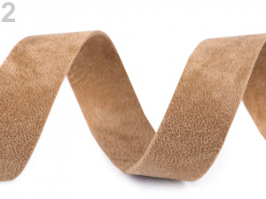 Šikmý proužek semišový šíře 20 mm nezažehlený