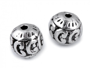 Kovový korálek ornament Ø8 mm