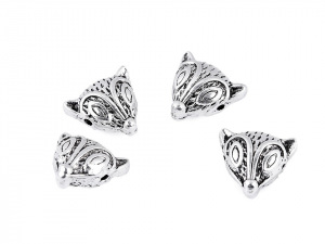 Kovový korálek liška 12x13 mm