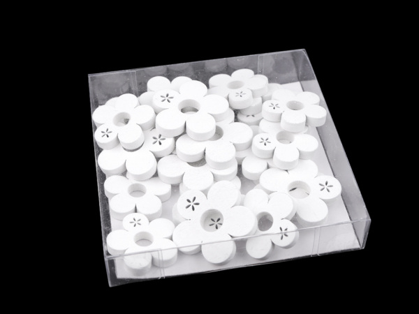 Dřevěné srdce, ptáček, motýl, květ k nalepení / k domalování