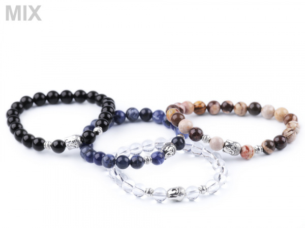 Buddha náramek obsidián, dámský