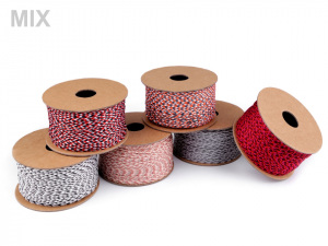 Splétaná plochá šňůra / provázek šíře 2,5 mm