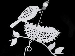 Kovová dekorace / girlanda ptáčci k zavěšení