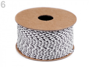 Splétaná plochá šňůra / provázek šíře 2,5 mm