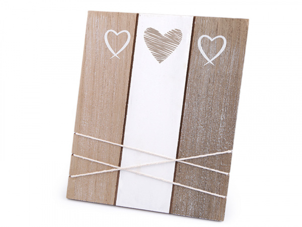 Dřevěný rámeček na foto / vzkazy 17x22 cm