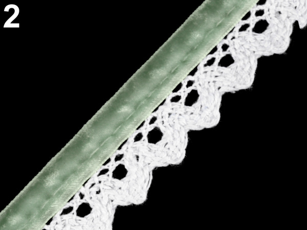 Krajka paličkovaná se sametkou šíře 25 mm