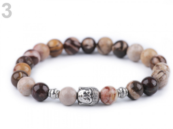 Buddha náramek obsidián, dámský