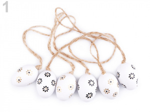 Velikonoční křepelčí vajíčka s jutovým provázkem