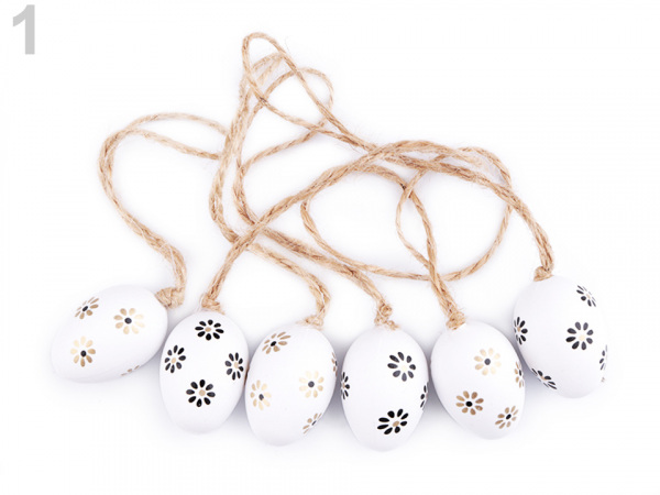 Velikonoční křepelčí vajíčka s jutovým provázkem