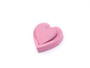 Dřevěné srdce dvoudílné menší