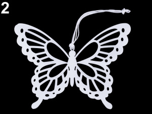 Kovové srdce, motýl k zavěšení