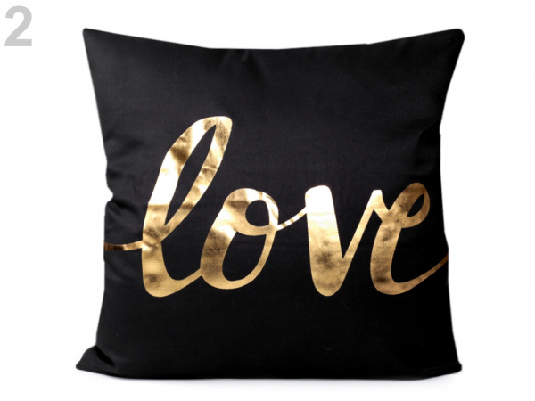 Povlak na polštář srdce, love 45x45 cm 2. jakost