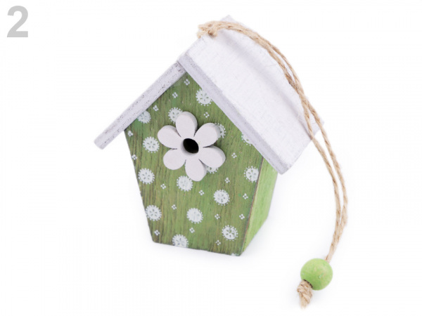 Dřevěná ptačí budka dekorační