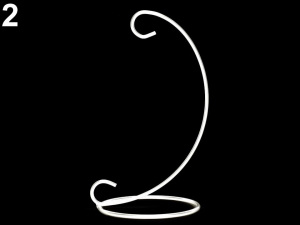 Kovový stojan na aerárium / baňky výška 22 cm 2. jakost