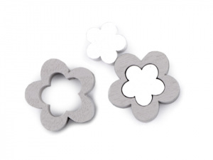 Dřevěné květinky dvoudílné