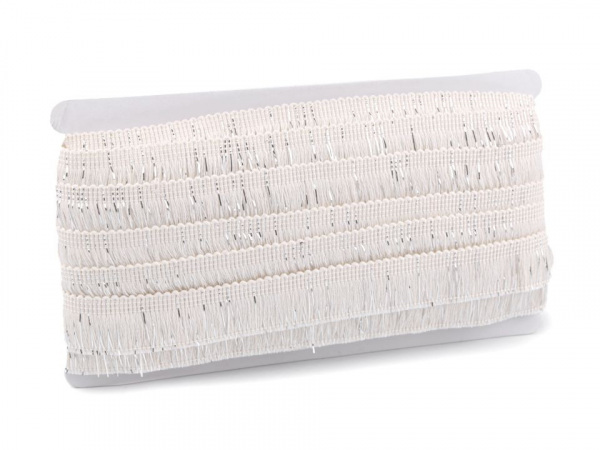 Bavlněné třásně s lurexem šíře 25 mm