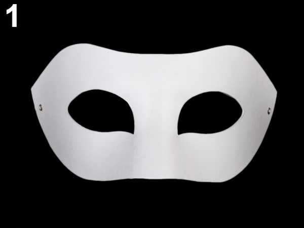 Maska na obličej k domalování, škraboška