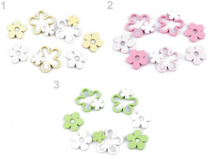 Dřevěné květy sada