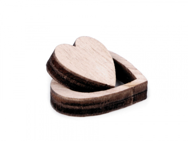 Dřevěné srdce dvoudílné