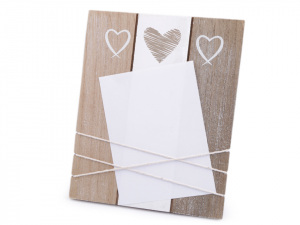 Dřevěný rámeček na foto / vzkazy 17x22 cm