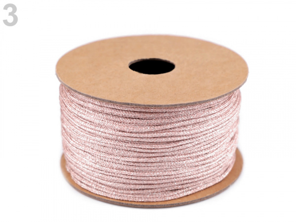 Lurexová šňůra / provázek Ø2 mm