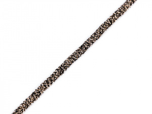 Lurexová šňůrka plochá / provázek šíře 2,5 mm