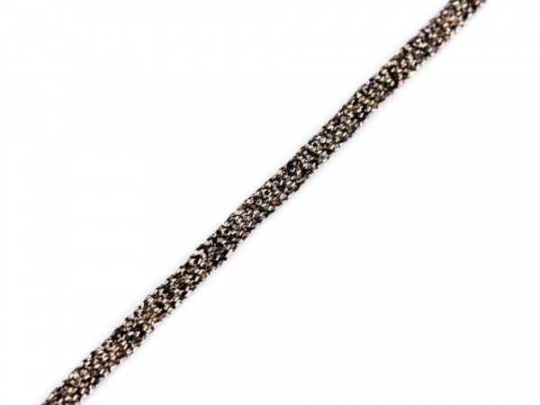 Lurexová šňůrka plochá / provázek šíře 2,5 mm
