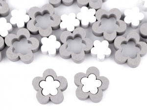 Dřevěné květinky dvoudílné