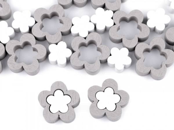 Dřevěné květinky dvoudílné