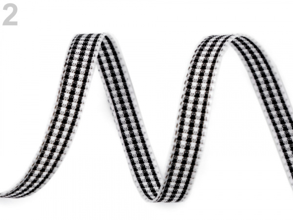 Károvaná stuha šíře 6 mm