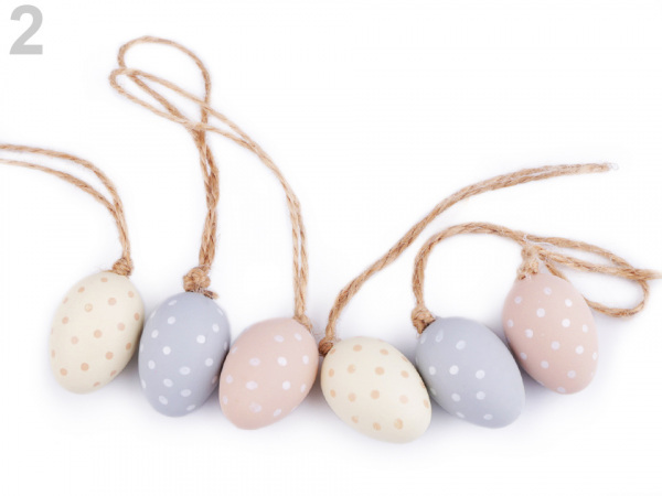 Velikonoční křepelčí vajíčka s jutovým provázkem