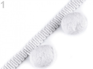 Prýmek šíře 35 mm s velkými bambulkami Ø20 mm